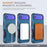 For iPhone 17 Air Armor Magsafe Holder PC Hybrid TPU Phone Case(Dark Blue)