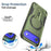For iPhone 17 Air Armor Magsafe Holder PC Hybrid TPU Phone Case(Army Green)