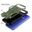 For iPhone 17 Air Armor Magsafe Holder PC Hybrid TPU Phone Case(Army Green)