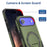 For iPhone 17 Air Armor Magsafe Holder PC Hybrid TPU Phone Case(Army Green)