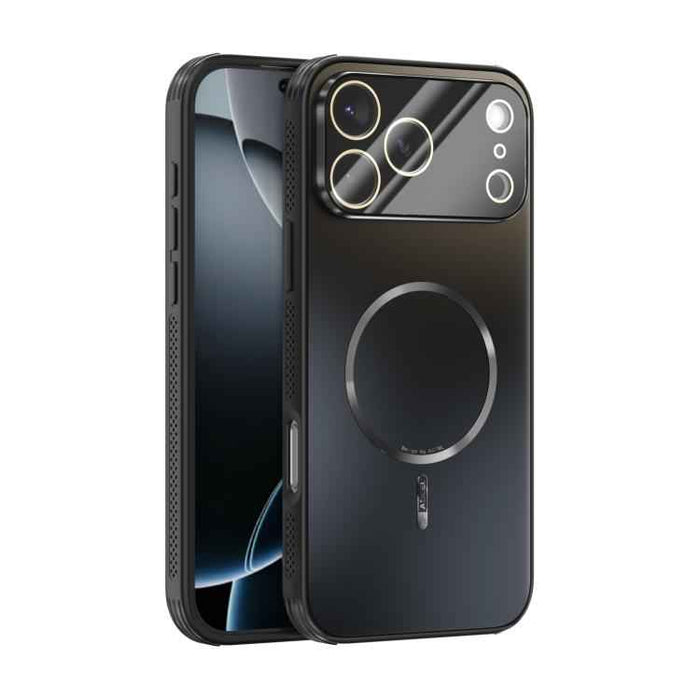 For iPhone 17 Pro Max ABEEL Heat Dissipation Frosted MagSafe Phone Case with Lens Film(Black)