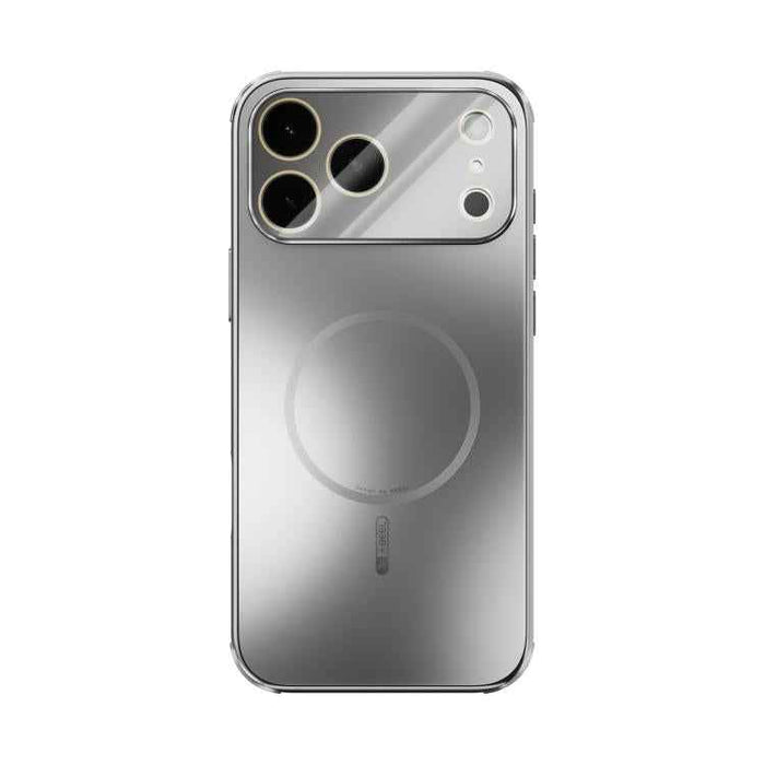 For iPhone 17 Pro Max ABEEL Heat Dissipation Frosted MagSafe Phone Case with Lens Film(Silver)