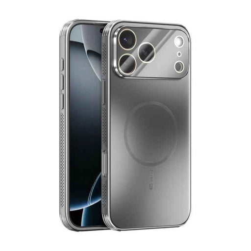 For iPhone 17 Pro Max ABEEL Heat Dissipation Frosted MagSafe Phone Case with Lens Film(Silver)