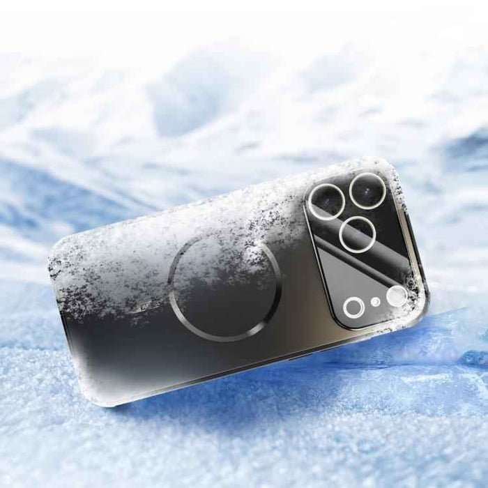 For iPhone 17 Pro Max ABEEL Heat Dissipation Frosted MagSafe Phone Case with Lens Film(Dark Blue)