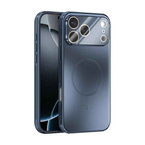 For iPhone 17 Pro Max ABEEL Heat Dissipation Frosted MagSafe Phone Case with Lens Film(Dark Blue)