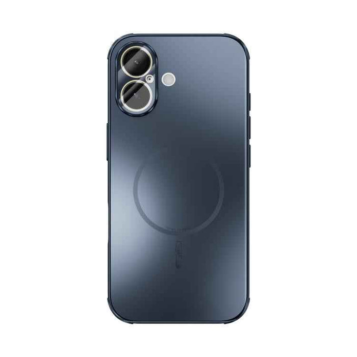 For iPhone 17 ABEEL Heat Dissipation Frosted MagSafe Phone Case with Lens Film(Dark Blue)
