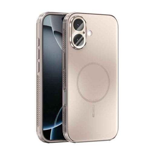 For iPhone 17 ABEEL Heat Dissipation Frosted MagSafe Phone Case with Lens Film(Rose Gold)