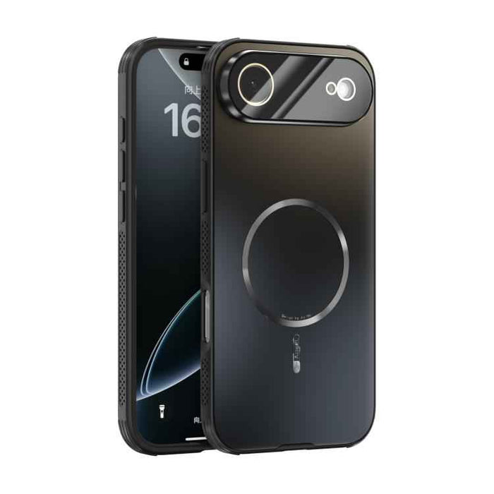 For iPhone 17 Air ABEEL Heat Dissipation Frosted MagSafe Phone Case with Lens Film(Black)