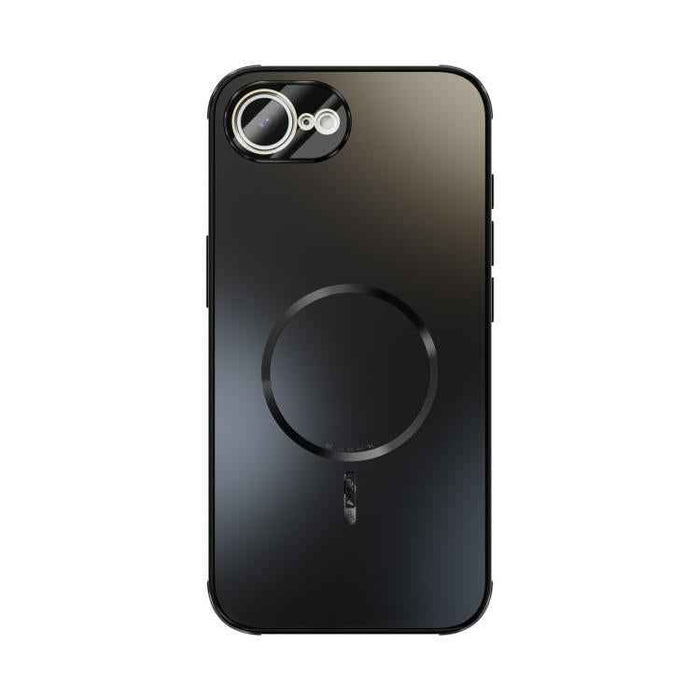 For iPhone 16e ABEEL Heat Dissipation Frosted MagSafe Phone Case with Lens Film(Black)