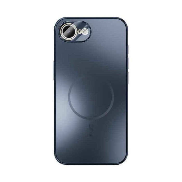 For iPhone 16e ABEEL Heat Dissipation Frosted MagSafe Phone Case with Lens Film(Dark Blue)