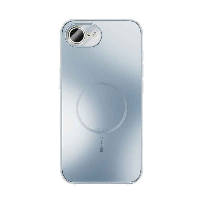 For iPhone 16e ABEEL Heat Dissipation Frosted MagSafe Phone Case with Lens Film(Light Blue)