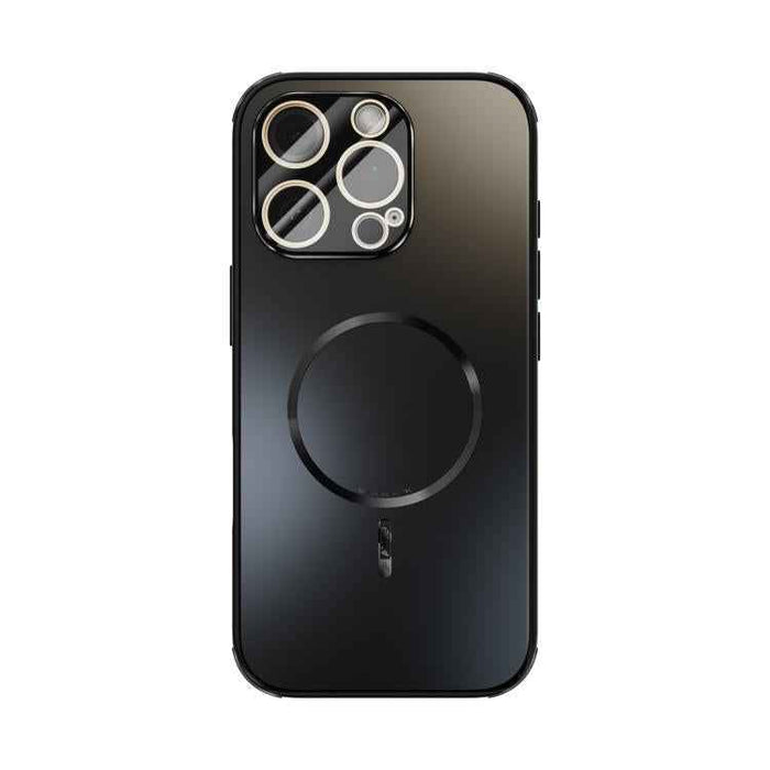 For iPhone 16 Pro ABEEL Heat Dissipation Frosted MagSafe Phone Case with Lens Film(Black)