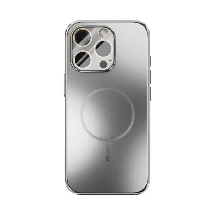For iPhone 16 Pro ABEEL Heat Dissipation Frosted MagSafe Phone Case with Lens Film(Silver)