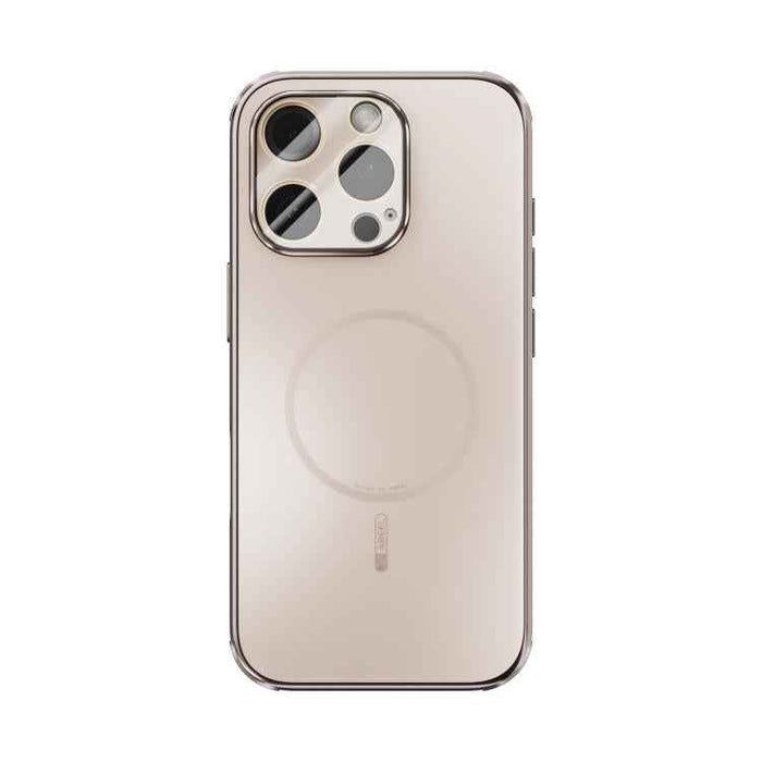 For iPhone 16 Pro ABEEL Heat Dissipation Frosted MagSafe Phone Case with Lens Film(Rose Gold)