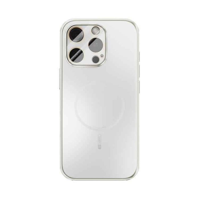 For iPhone 16 Pro ABEEL Heat Dissipation Frosted MagSafe Phone Case with Lens Film(White)
