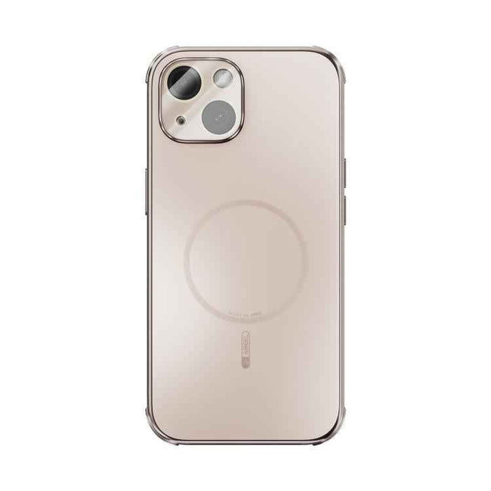 For iPhone 15 ABEEL Heat Dissipation Frosted MagSafe Phone Case with Lens Film(Rose Gold)