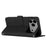 For iPhone 17 Pro Max Skin Feel Heart Embossed Leather Phone Case with Long Lanyard(Black)
