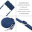 For iPhone 17 Skin Feel Heart Embossed Leather Phone Case with Long Lanyard(Blue)