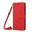 For iPhone 17 Skin Feel Heart Embossed Leather Phone Case with Long Lanyard(Red)