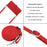 For iPhone 17 Skin Feel Heart Embossed Leather Phone Case with Long Lanyard(Red)