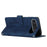 For iPhone 17 Air Skin Feel Heart Embossed Leather Phone Case with Long Lanyard(Blue)