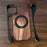 For iPhone 16 Pro Walnut Metal Frameless 360 Degree Rotation Holder MagSafe Phone Case(Silver)