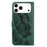 For iPhone 17 Pro Max Retro Skin Feel Butterflies Embossing Horizontal Flip Leather Phone Case(Green)