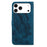 For iPhone 17 Pro Max Retro Skin Feel Butterflies Embossing Horizontal Flip Leather Phone Case(Blue)