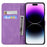 For iPhone 17 Pro Retro Skin Feel Butterflies Embossing Horizontal Flip Leather Phone Case(Purple)