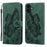 For iPhone 17 Retro Skin Feel Butterflies Embossing Horizontal Flip Leather Phone Case(Green)