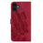 For iPhone 17 Retro Skin Feel Butterflies Embossing Horizontal Flip Leather Phone Case(Red)