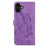 For iPhone 17 Retro Skin Feel Butterflies Embossing Horizontal Flip Leather Phone Case(Purple)