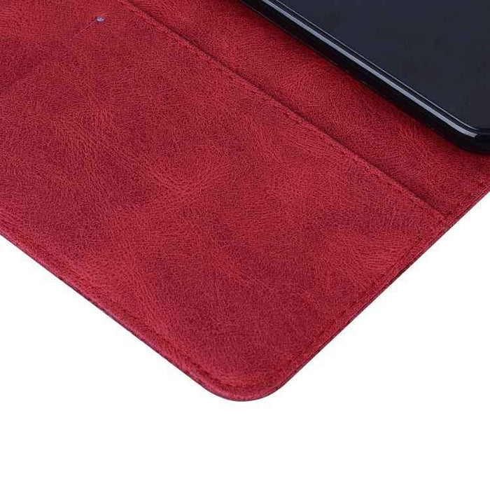 For iPhone 17 Air Retro Skin Feel Butterflies Embossing Horizontal Flip Leather Phone Case(Red)