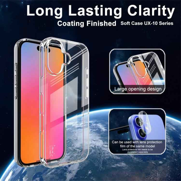 For iPhone 17 imak UX-10 Series Transparent Shockproof TPU Phone Case(Transparent)