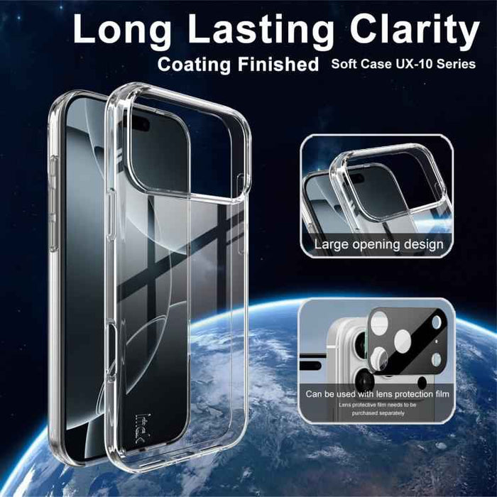 For iPhone 17 Pro Max imak UX-10 Series Transparent Shockproof TPU Phone Case(Transparent)