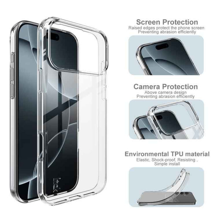 For iPhone 17 Pro Max imak UX-10 Series Transparent Shockproof TPU Phone Case(Transparent)