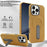 For iPhone 15 VIETAO Suede MagSafe PU Leather Phone Case with Holder(Dark Brown)