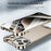 For iPhone 17 Pro Frameless Metal Corner Pad Phone Case with Lens Film(Grey)