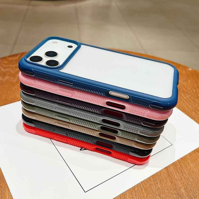 For Samsung Galaxy S25 / S24 5G Solid Color Edge Transparency Acrylic TPU Phone Case(Red)
