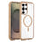 For Samsung Galaxy S25 Ultra / S24 Ultra 5G Solid Color Edge Transparency MagSafe Magnetic Phone Case(Brown)