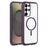 For Samsung Galaxy S25 Ultra / S24 Ultra 5G Solid Color Edge Transparency MagSafe Magnetic Phone Case(Dark Purple)