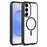 For Samsung Galaxy S25 / S24 5G Solid Color Edge Transparency MagSafe Magnetic Phone Case(Black)
