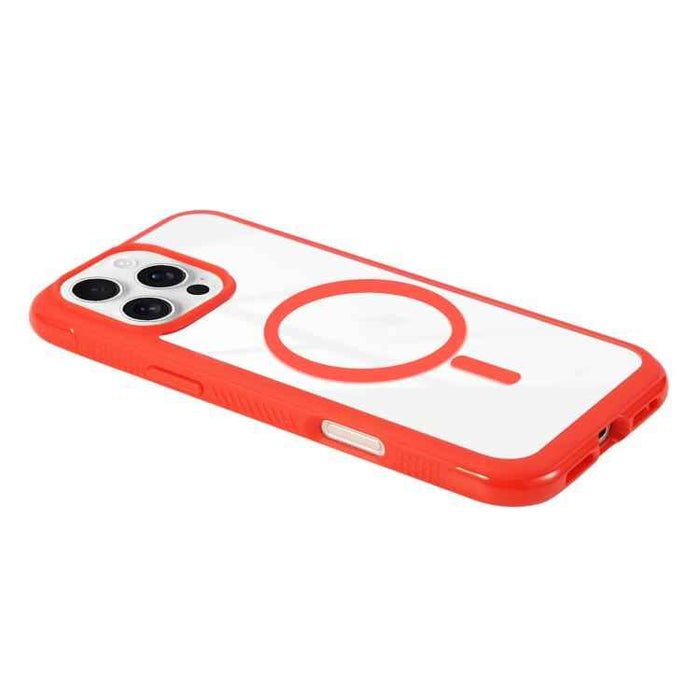 For Samsung Galaxy S25 / S24 5G Solid Color Edge Transparency MagSafe Magnetic Phone Case(Brown)