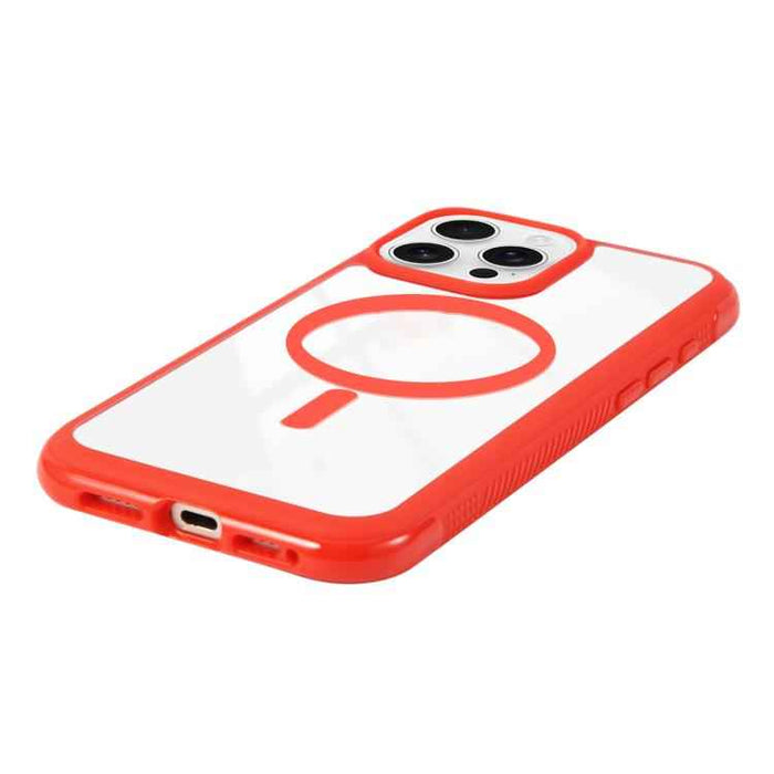 For Samsung Galaxy S25 / S24 5G Solid Color Edge Transparency MagSafe Magnetic Phone Case(Dark Purple)