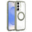 For Samsung Galaxy S25 / S24 5G Solid Color Edge Transparency Rotation Holder MagSafe Phone Case(Army Green)
