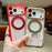 For Samsung Galaxy S25 / S24 5G Solid Color Edge Transparency Rotation Holder MagSafe Phone Case(Grey)
