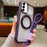 For Samsung Galaxy S25 / S24 5G Solid Color Edge Transparency Rotation Holder MagSafe Phone Case with Wrist Strap(Dark Purple)