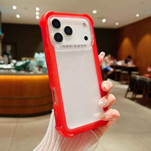 For iPhone 17 Pro Max Transparent Matte TPU Hybrid PC 3-in-1 Phone Case(Orange)