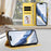 For iPhone 17 Pro Max Embossed Heart Cat Leather Phone Case with Hand Strap(Yellow)