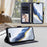 For iPhone 17 Pro Embossed Heart Cat Leather Phone Case with Hand Strap(Blue)